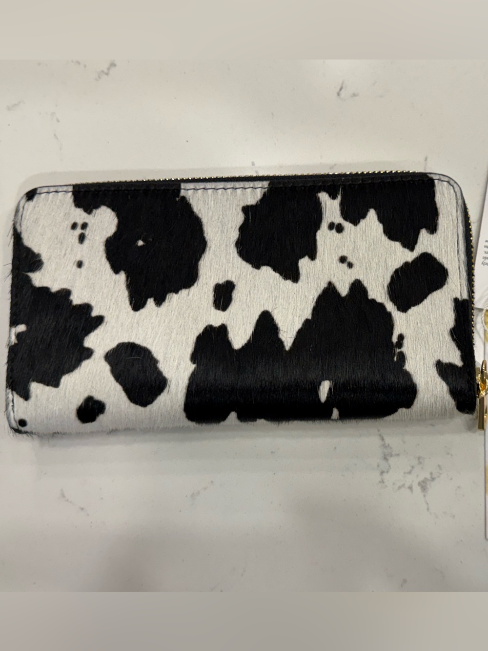 Isadora Cow Print Hair-On-Hide Leather Clutch Wallet Made in Italy NWT Western